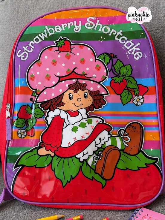 Strawberry Shortcake Handbags - Strawberry Shortcake Retro Rainbow Backpack Back To School
